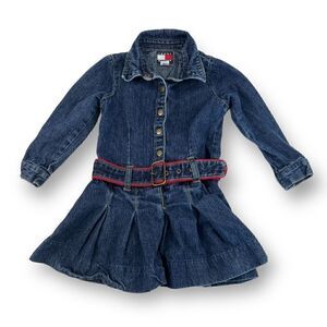 Tommy Hilfiger Denim Pleated Dress Kids Size 2